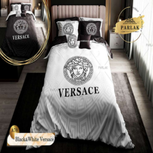 روتختی پارلاک دونفره دو رو مدل black & white Versace کد A-70