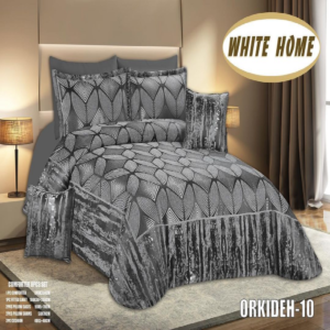 سرویس روتختی مخمل ویت هوم white home مدل ارکیده orkideh دونفره 8 تکه
