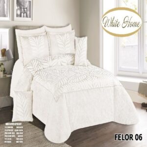 سرویس روتختی مخمل ویت هوم white home مدل فلور felor دونفره 8 تکه